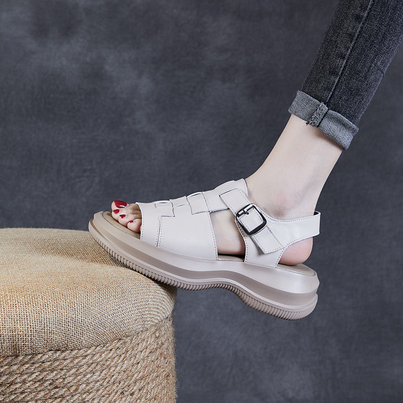 Women's Outdoor Open - toe Genuine Leather Sandals