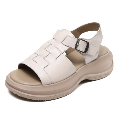Women's Outdoor Open - toe Genuine Leather Sandals 01