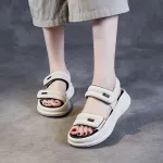 Women's Platform Velcro Toe - cap Sandals