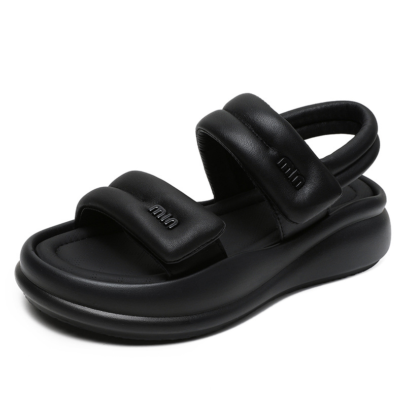 Women's Platform Velcro Toe - cap Sandals