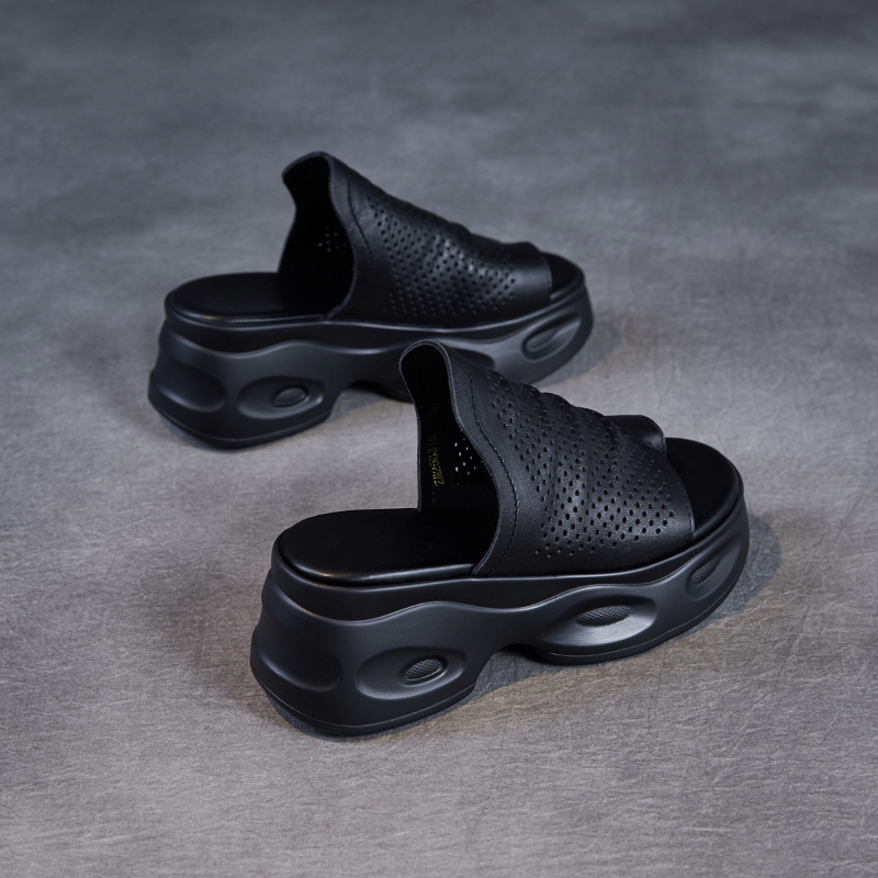 Women's Summer Open - toe Hollow - out Wedge Heel Sandals for Outdoor Wearing