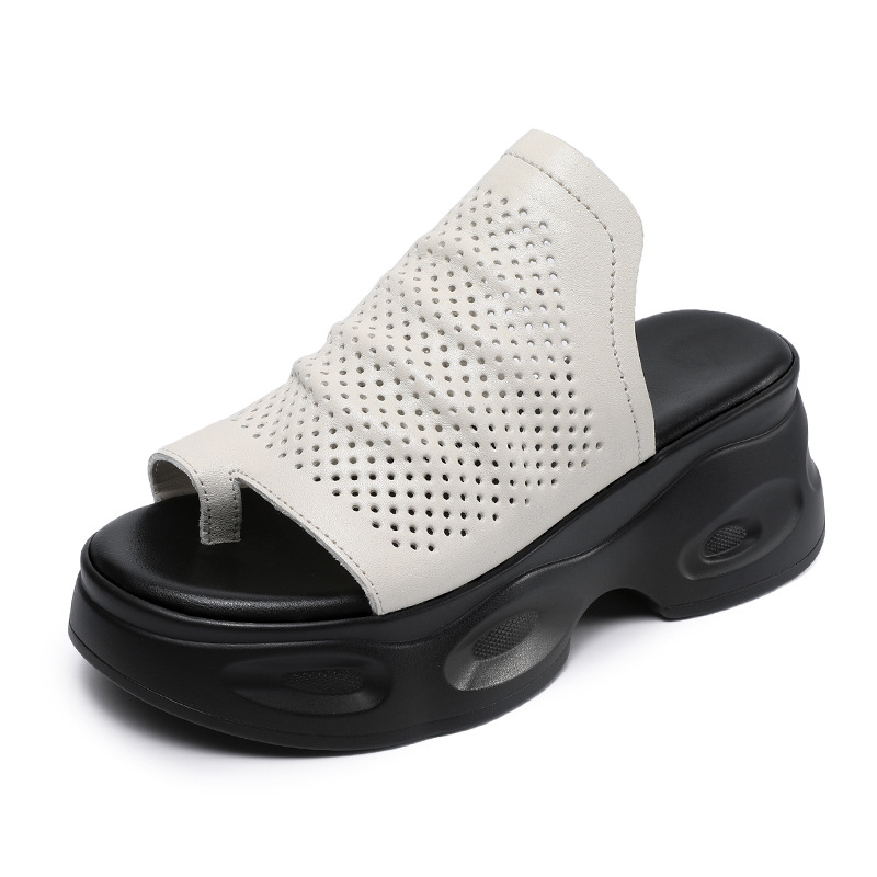 Women's Summer Open - toe Hollow - out Wedge Heel Sandals for Outdoor Wearing