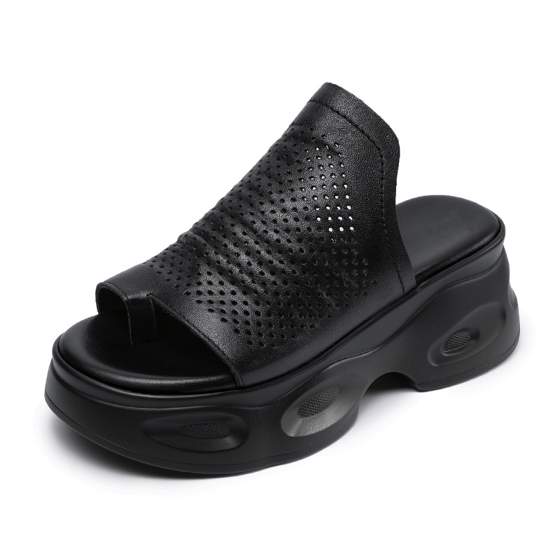 Women's Summer Open - toe Hollow - out Wedge Heel Sandals for Outdoor Wearing