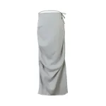 Adjustable Waist Tie Detail Bodycon Skirt