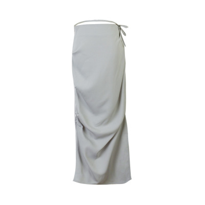 Adjustable Waist Tie Detail Bodycon Skirt 01