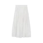 Crafted Washed Cotton Midi Skirt