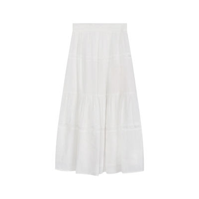 Crafted Washed Cotton Midi Skirt 02