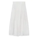 Crafted Washed Cotton Midi Skirt