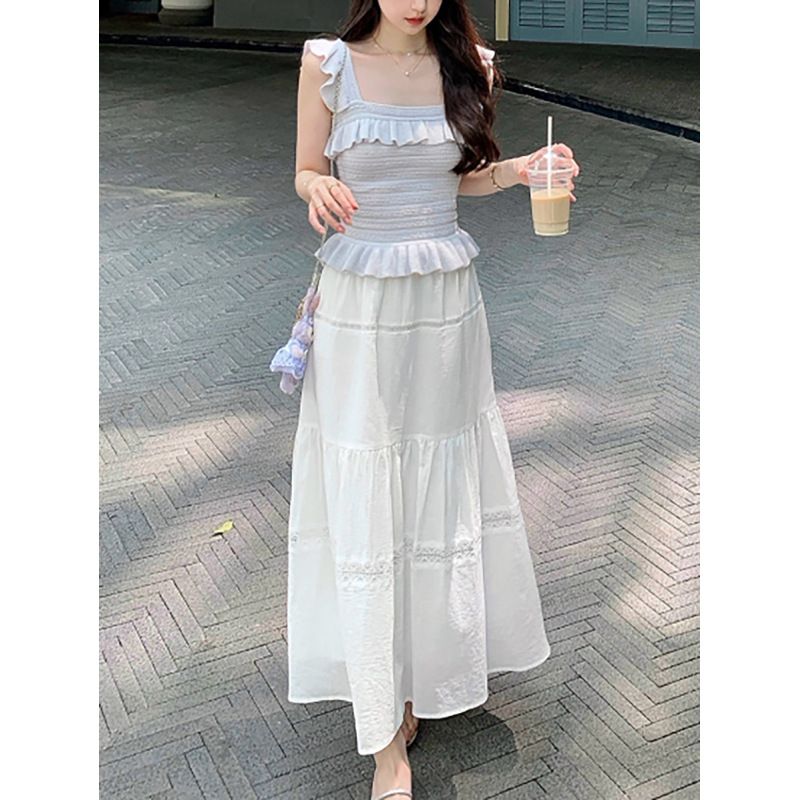 Crafted Washed Cotton Midi Skirt