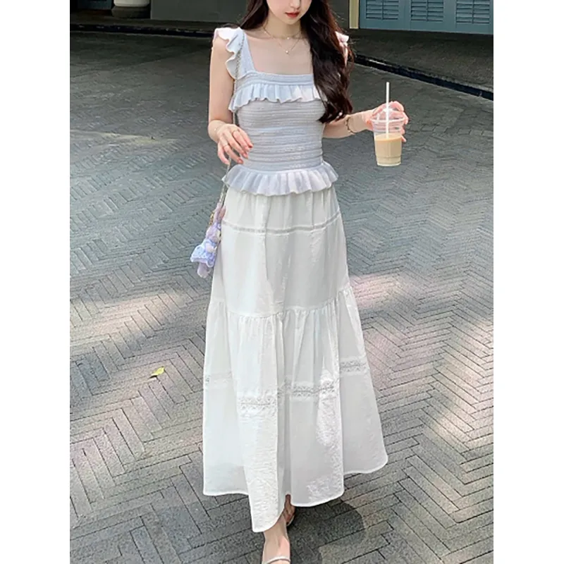 Crafted Washed Cotton Midi Skirt