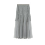 Elegant Pleated Semi-Sheer Skirt