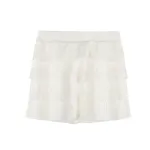 Floral Crochet Layered Mini Skirt
