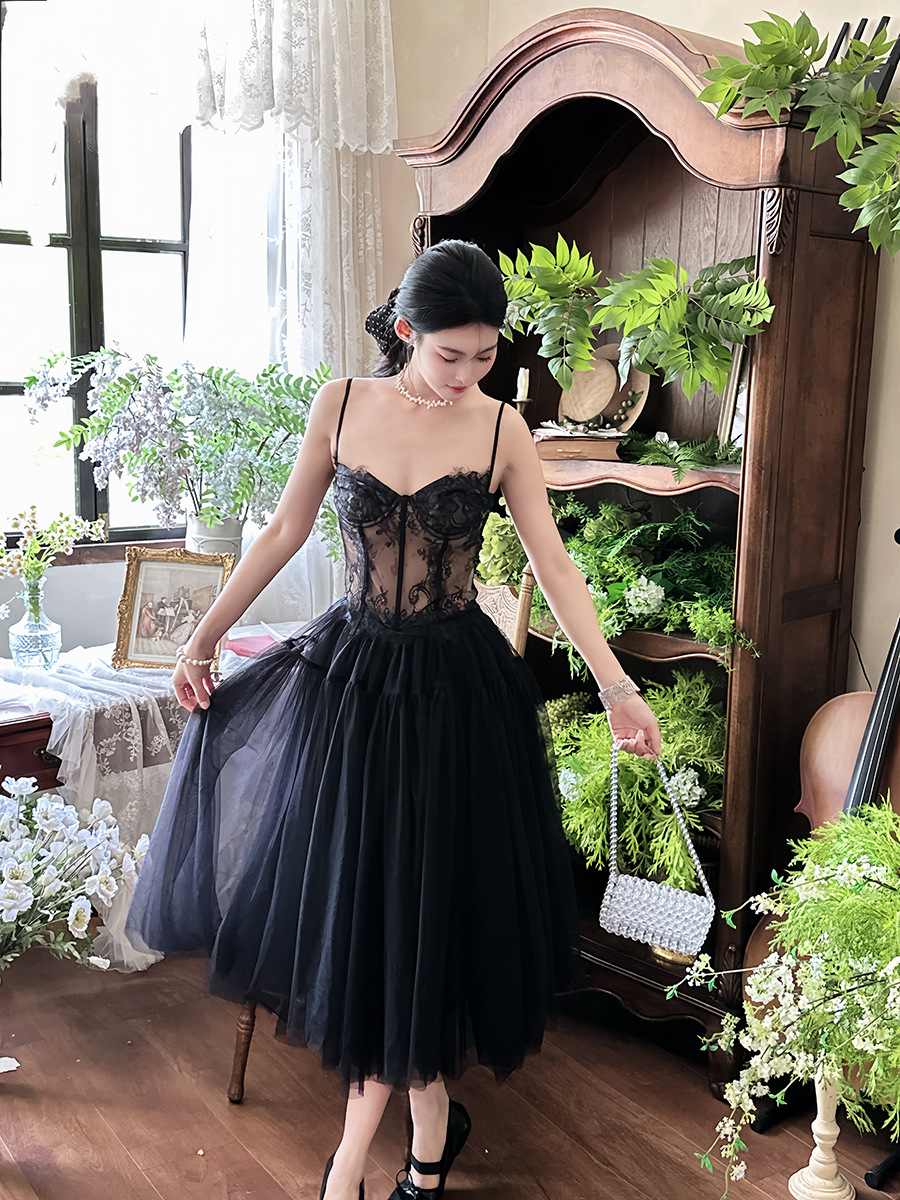 French Court-Style Chiffon Skirt