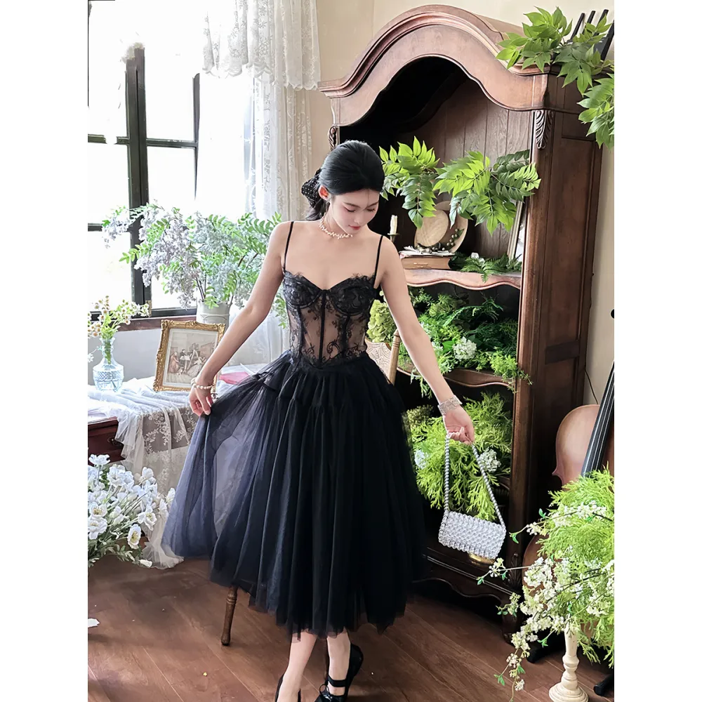 French Court-Style Chiffon Skirt