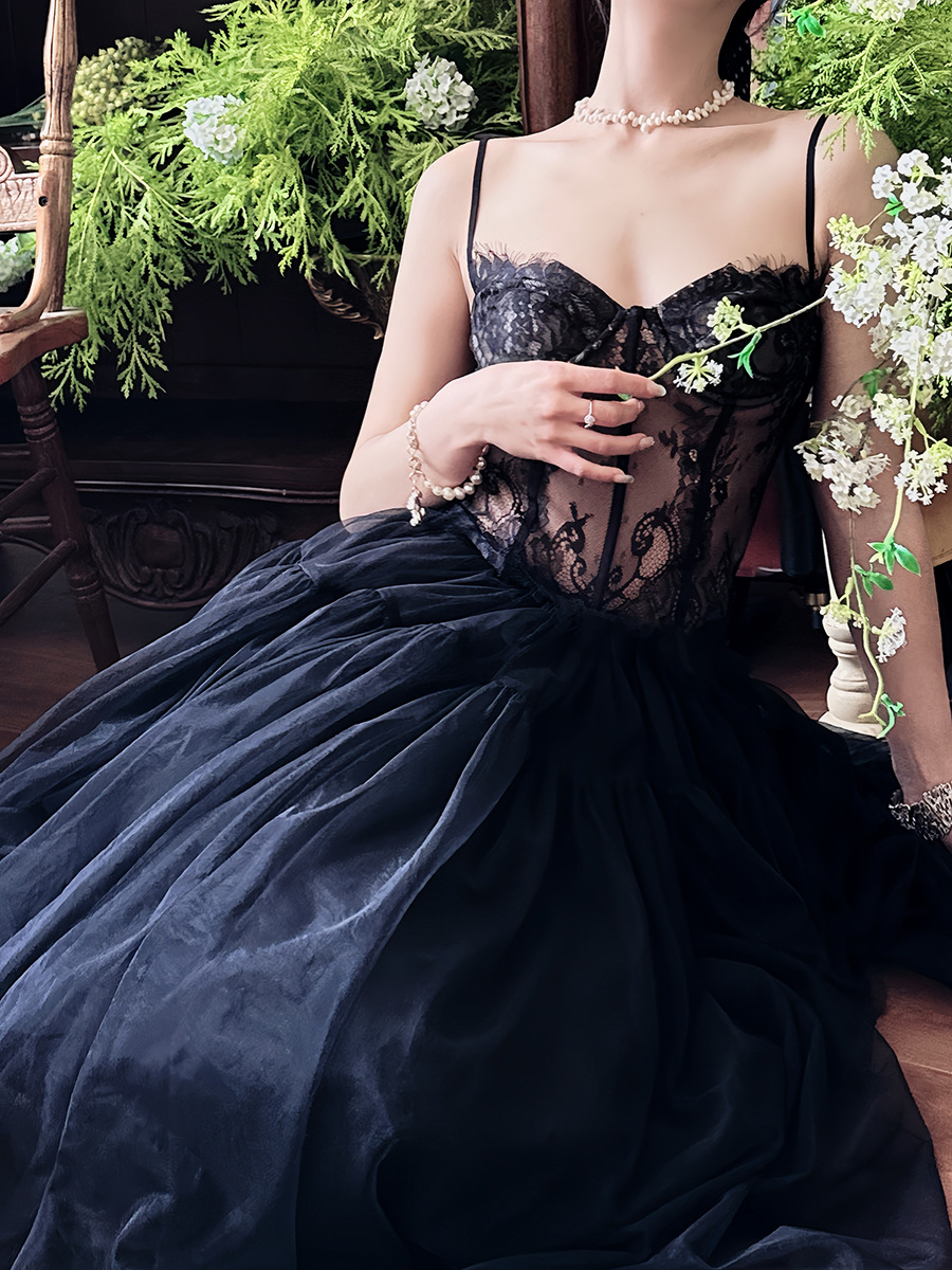 French Court-Style Chiffon Skirt