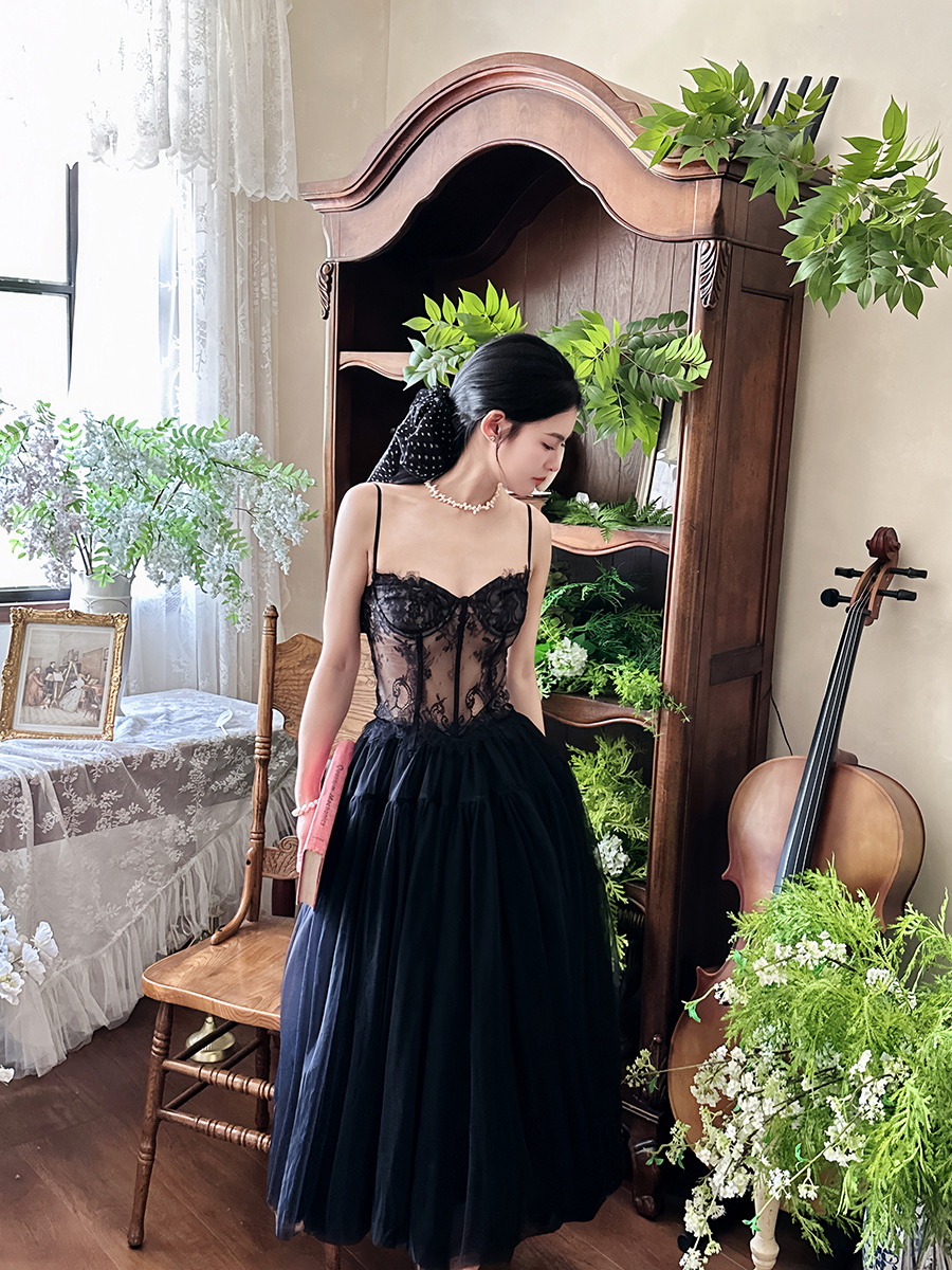 French Court-Style Chiffon Skirt