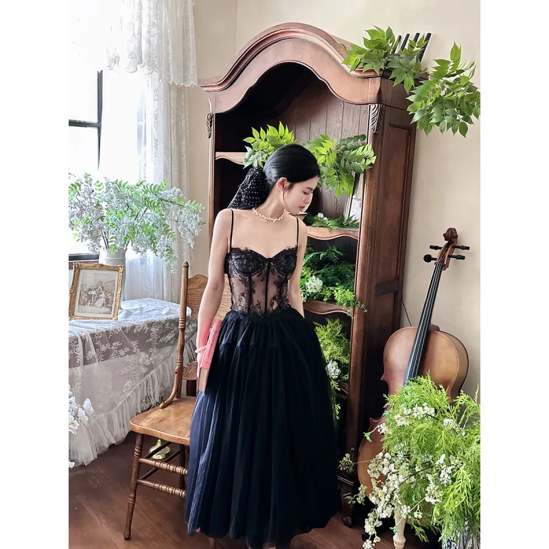 French Court-Style Chiffon Skirt