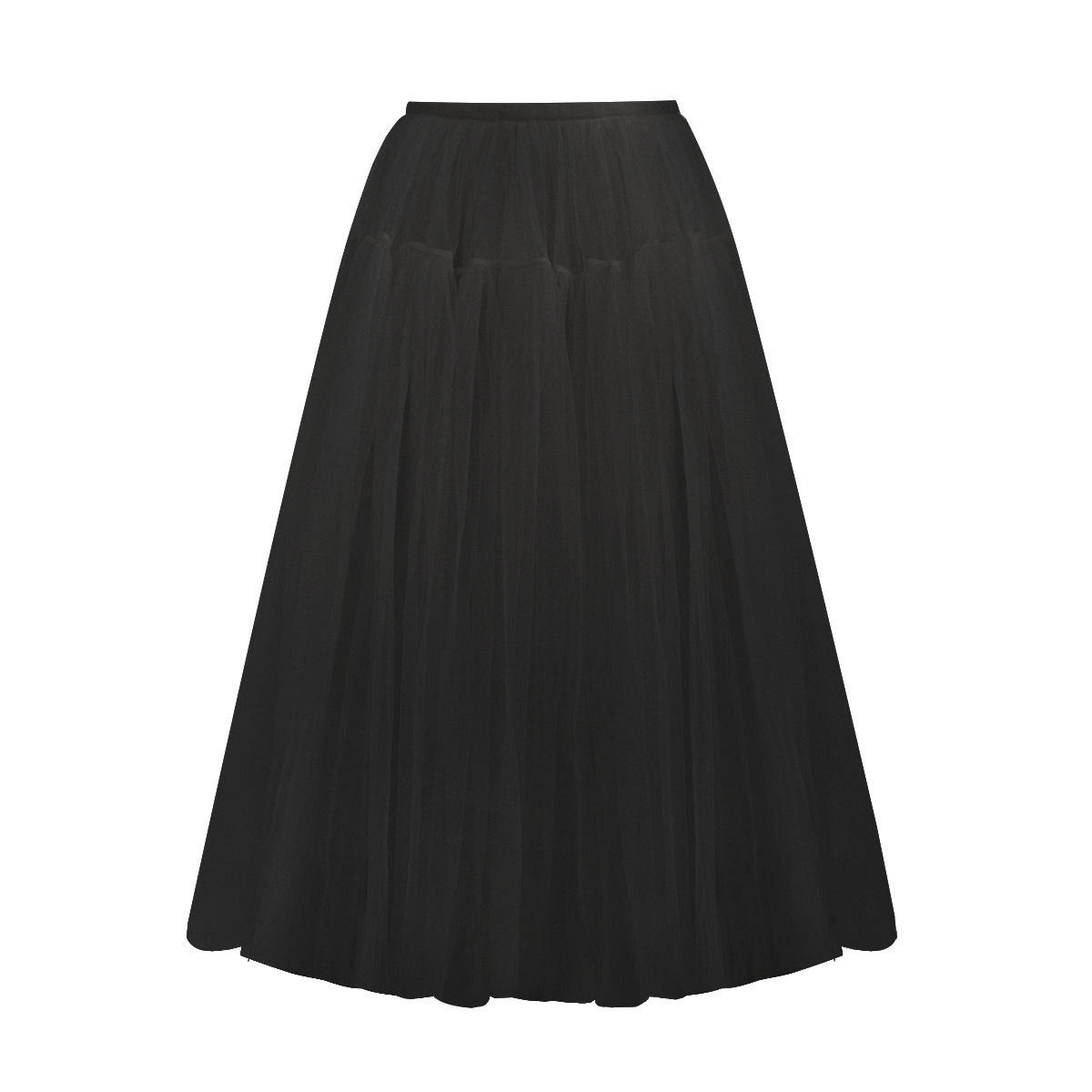 French Court-Style Chiffon Skirt