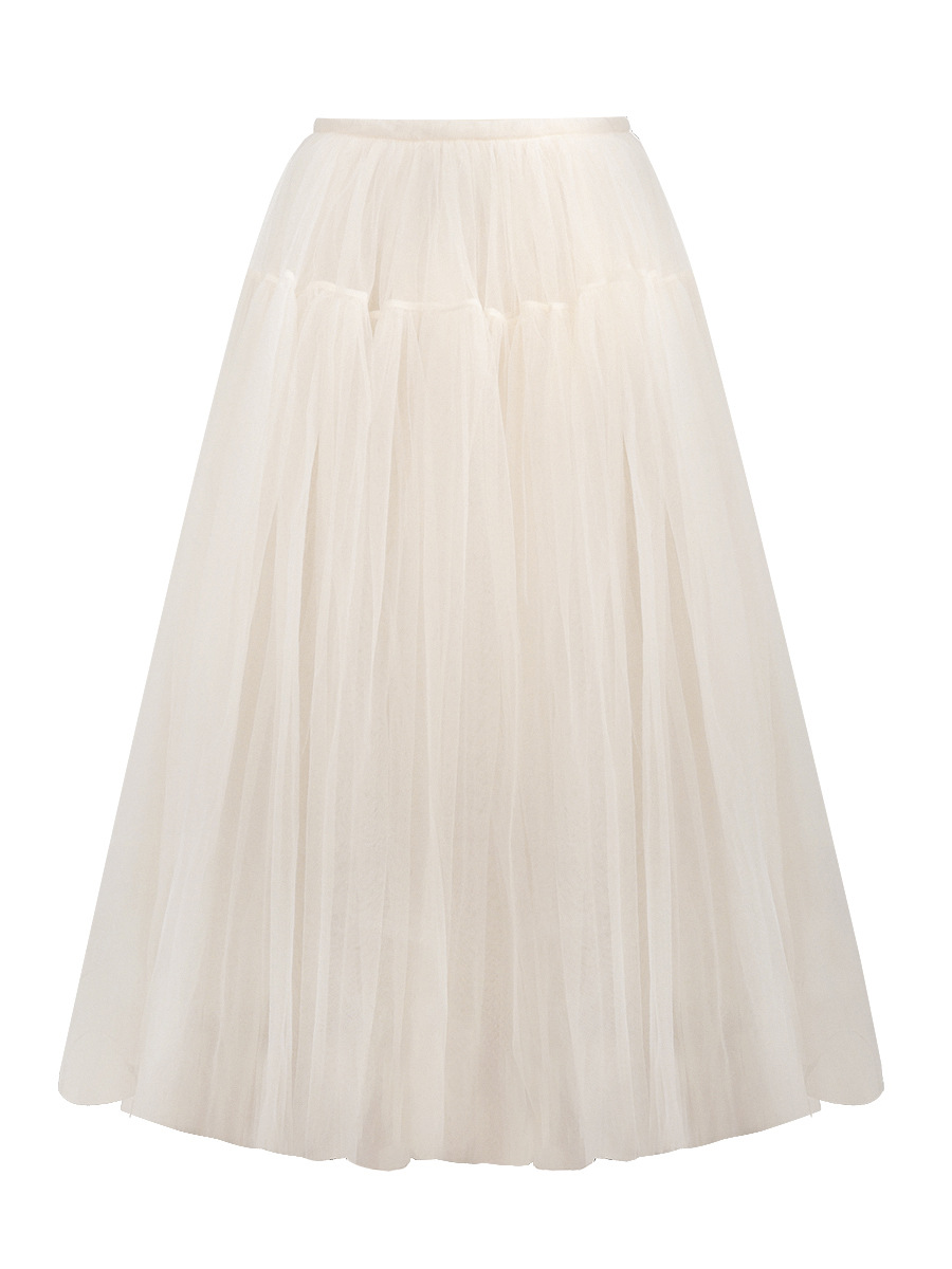 French Court-Style Chiffon Skirt
