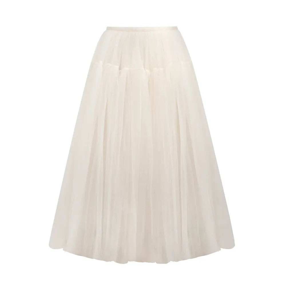 French Court-Style Chiffon Skirt