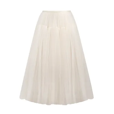 French Court-Style Chiffon Skirt 01