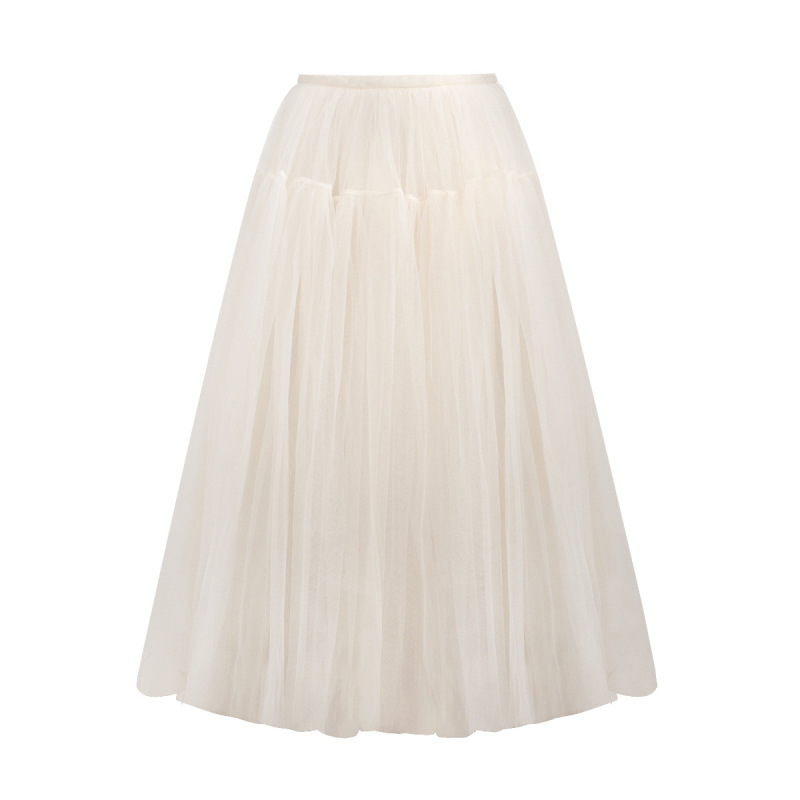 French Court-Style Chiffon Skirt