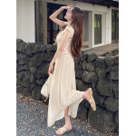 Gradient Pleated Chiffon Skirt