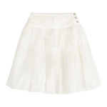 High-Waisted Double-Layer Pleated Midi Skirt