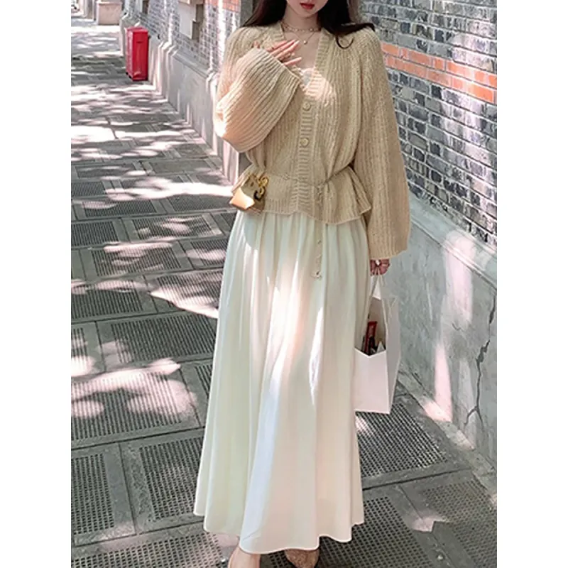 New Stylish Ribbed Knit Skirt