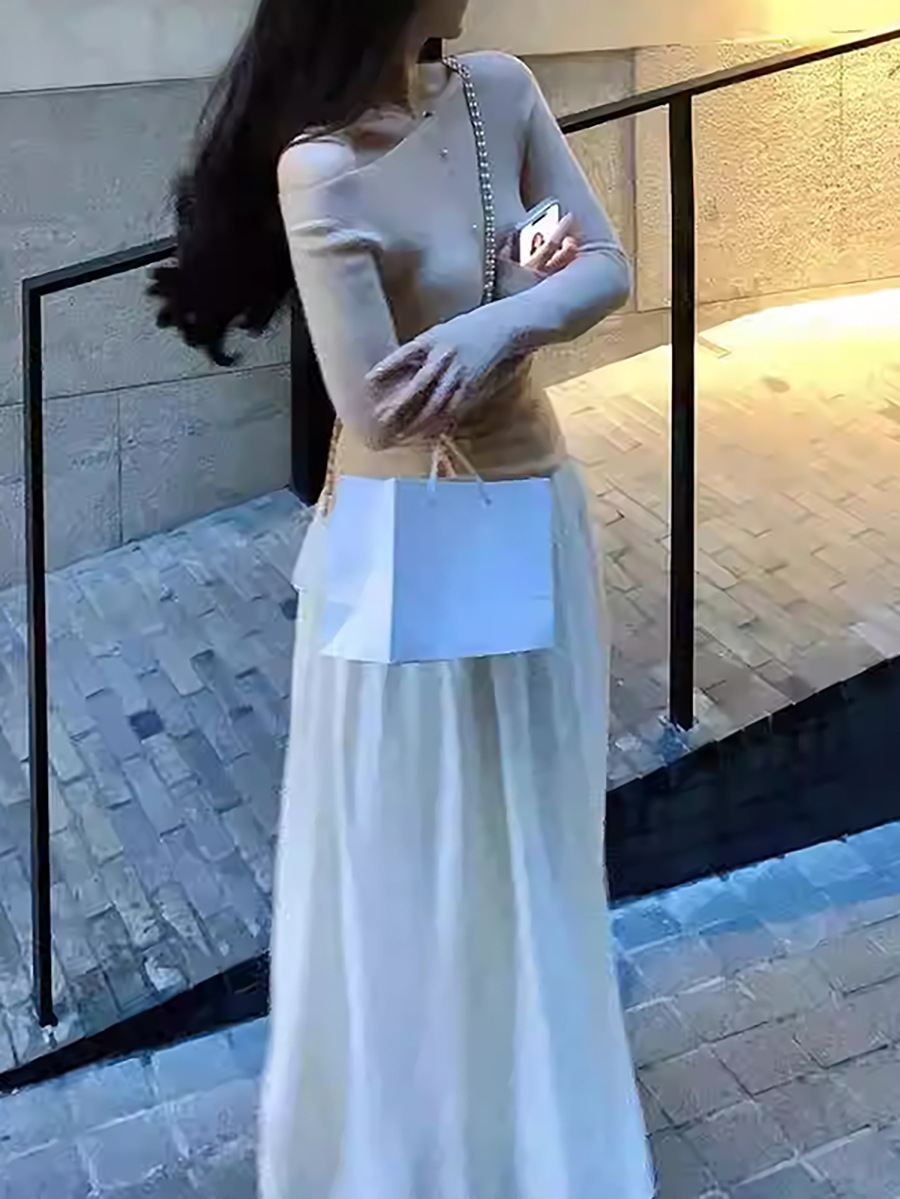 New Stylish Ribbed Knit Skirt