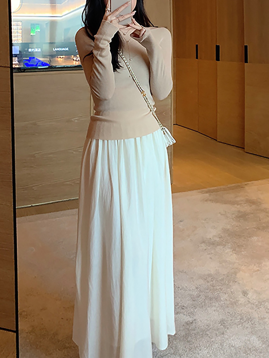 New Stylish Ribbed Knit Skirt