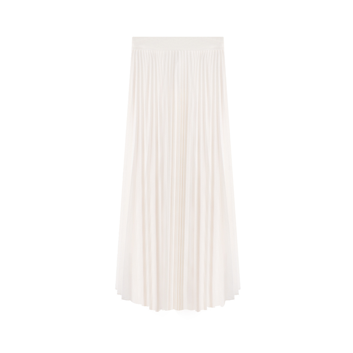 Pleated A-Line Skirt with Silky Drape