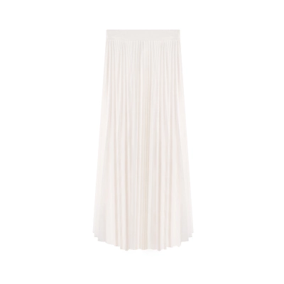 Pleated A-Line Skirt with Silky Drape 01