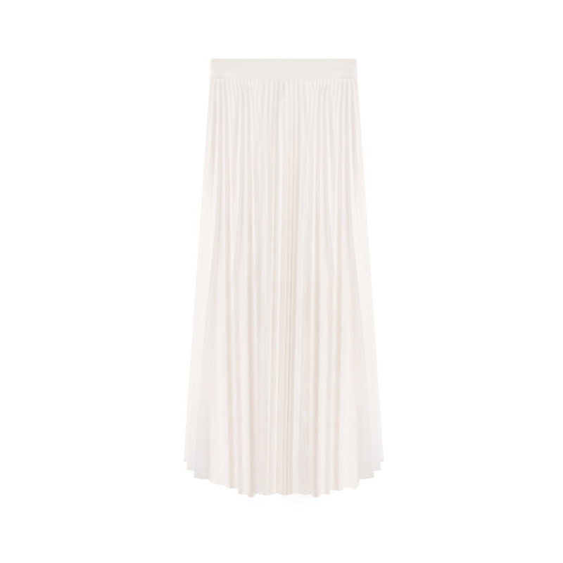 Pleated A-Line Skirt with Silky Drape
