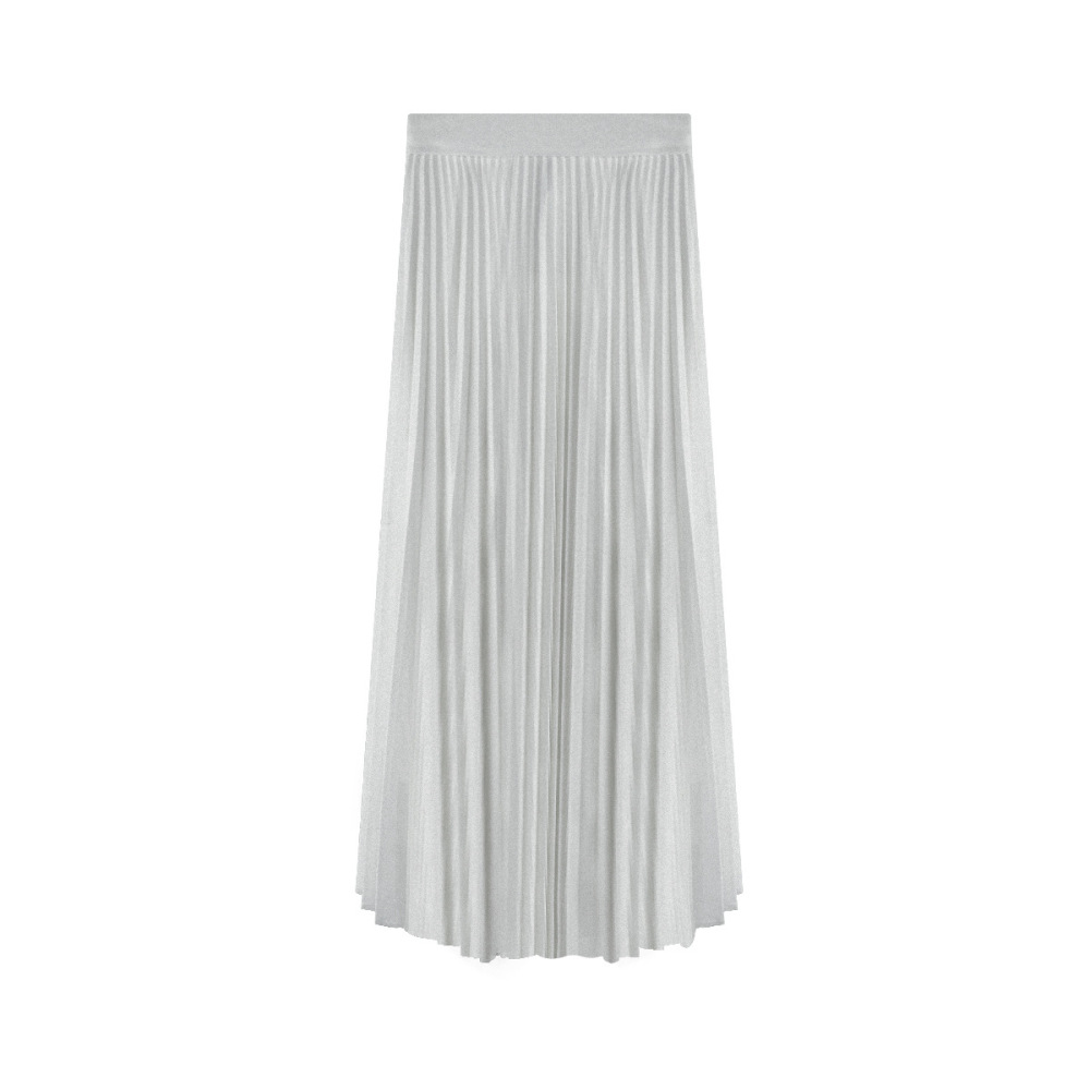 Pleated A-Line Skirt with Silky Drape