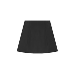 Solid Color Smart High-Waisted A-Line Skirt