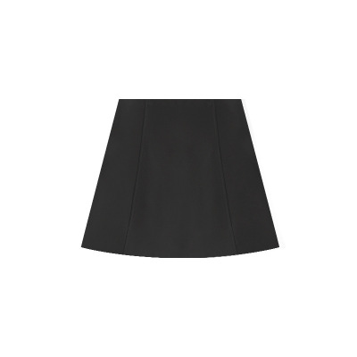 Solid Color Smart High-Waisted A-Line Skirt 02