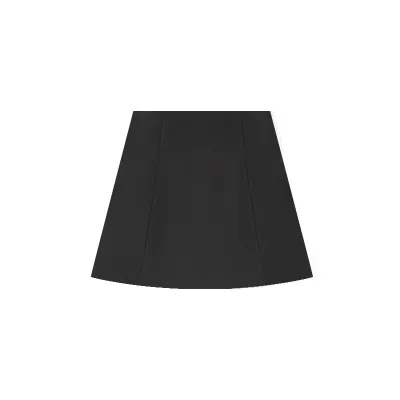 Solid Color Smart High-Waisted A-Line Skirt 02