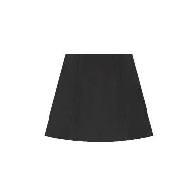 Solid Color Smart High-Waisted A-Line Skirt 02