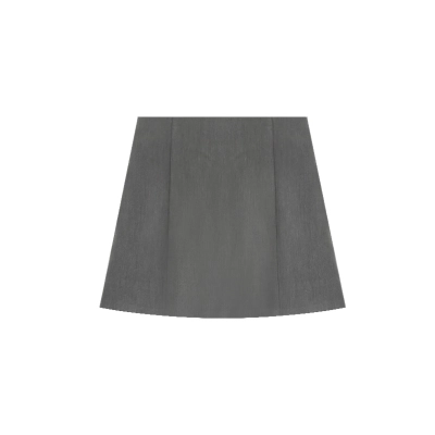 Solid Color Smart High-Waisted A-Line Skirt 01