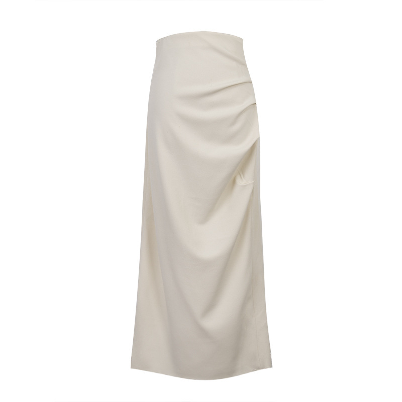 Solid Color Split Side Slim Fit Bodycon Midi Skirt