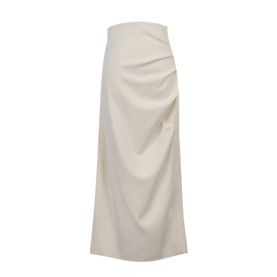 Solid Color Split Side Slim Fit Bodycon Midi Skirt 01