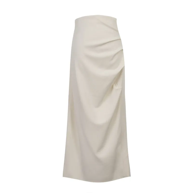 Solid Color Split Side Slim Fit Bodycon Midi Skirt