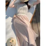 Spring New Irregular Hem Midi Skirt