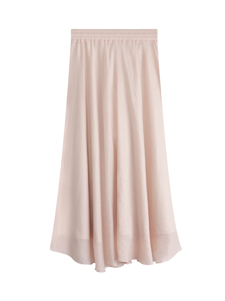 Spring New Irregular Hem Midi Skirt