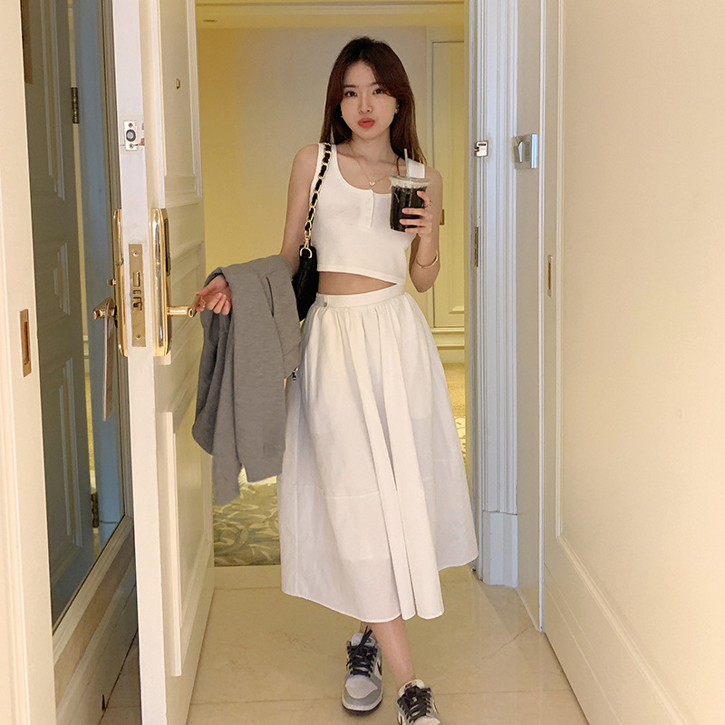 Sweet Soft Elastic Waist Skirt