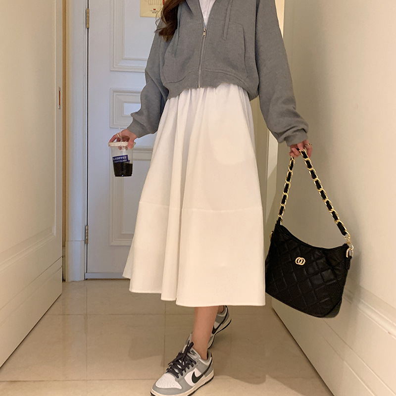 Sweet Soft Elastic Waist Skirt