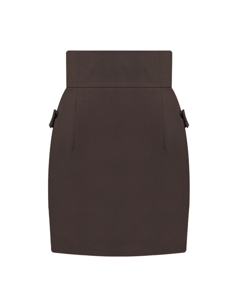 Ultra-High Waist Bow-Knot Bodycon Skirt