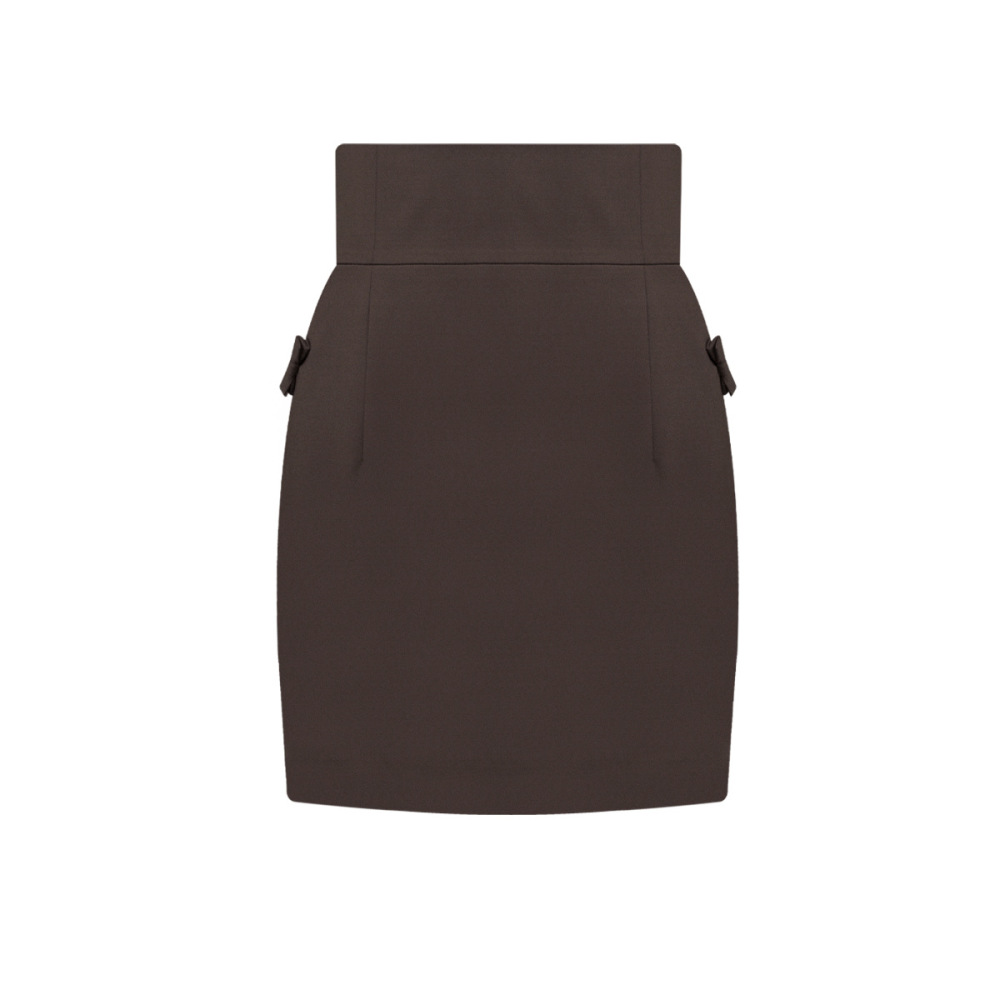 Ultra-High Waist Bow-Knot Bodycon Skirt