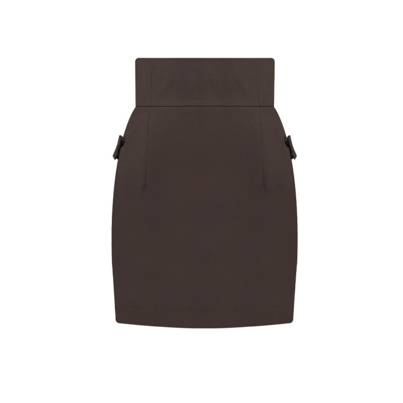 Ultra-High Waist Bow-Knot Bodycon Skirt